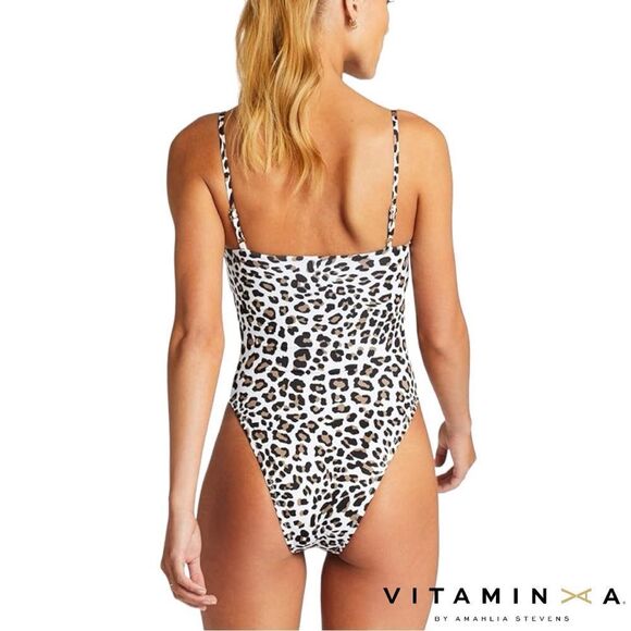 VITAMIN A **NWT** Jenna One Piece Swimsuit in Savanna Leopard Print - Picture 6 of 8